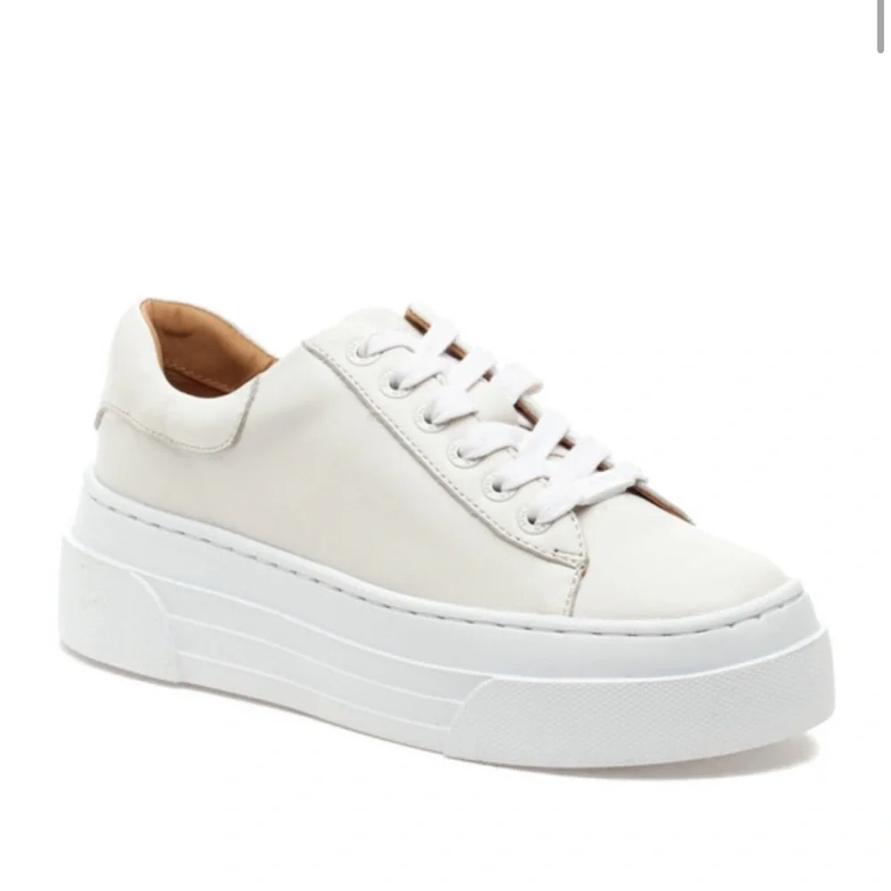NWT J/SLIDES AMANDA White Leather Sneaker - Picture 2 of 15
